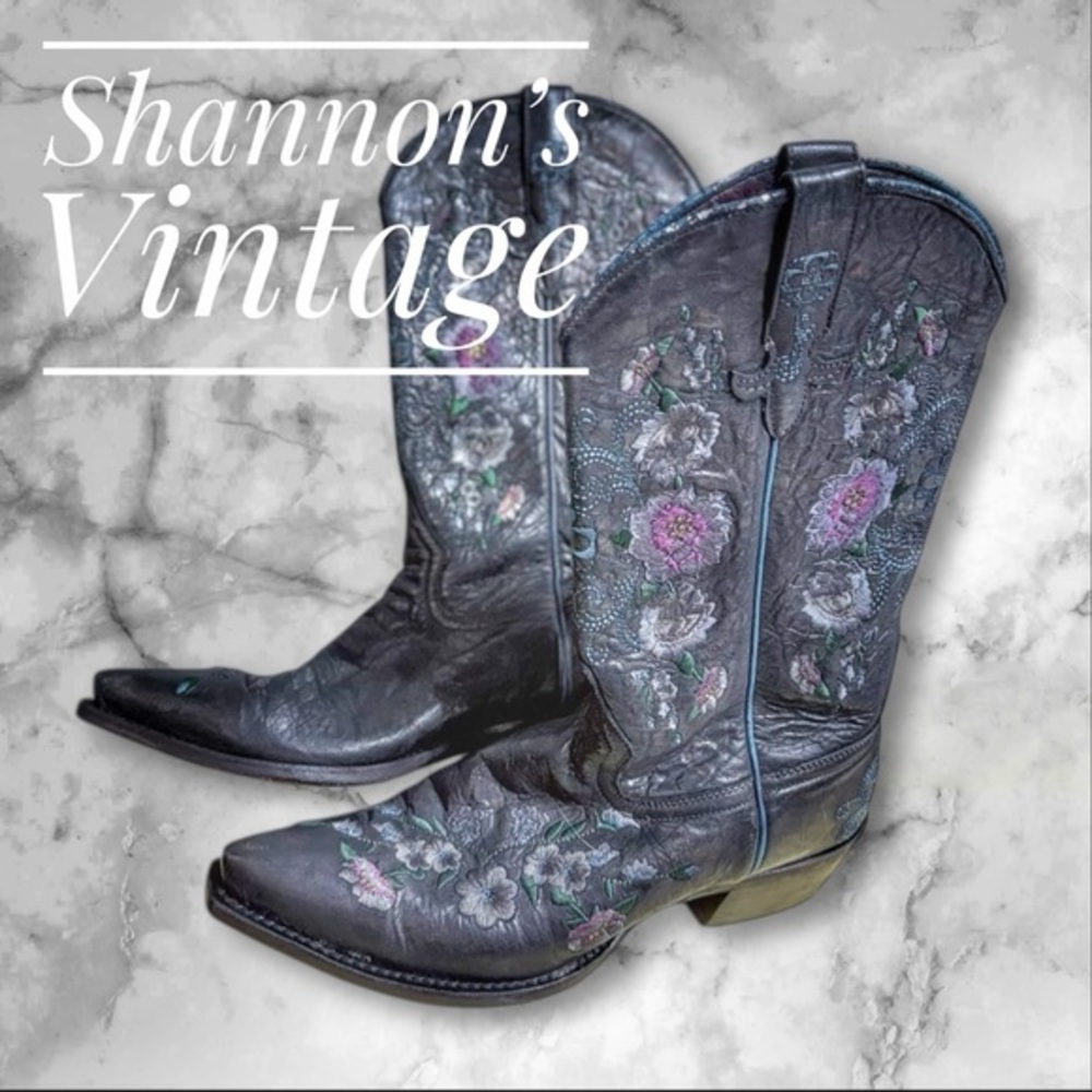 Macie Bean Rose Garden Women’s Sz 8.5 Embroidered Western Boots
